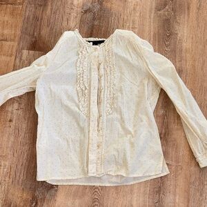 Marc Jacobs Cream Ruffled Blouse